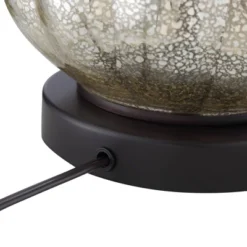 Franklin Iron Works Arian Rustic Farmhouse Table Lamp 27 1/2" Tall Oil Rubbed Bronze Fluted Mercury Glass White Drum Shade For Bedroom Living Room -Home Decor Shop GUEST 0059b980 2bc5 4fa1 a256 c00230f831c2