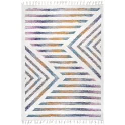 NuLOOM Bristol High-Low Geometric Tassel Area Rug -Home Decor Shop GUEST 005da195 7382 4a2f a023 e9dac3e22558