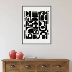 22" X 30" Fragmented By Ishita Banerjee Framed Canvas Wall Art Black - Amanti Art -Home Decor Shop GUEST 0135f071 ed58 4f9d b6dd 0c19a15076c5