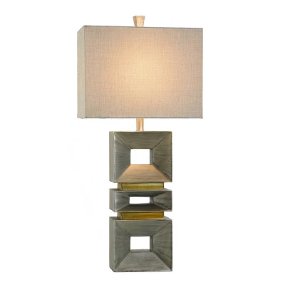 Contemporary Table Lamp Palladium Silver Finish - StyleCraft 1 Contemporary Table Lamp Palladium Silver Finish - StyleCraft