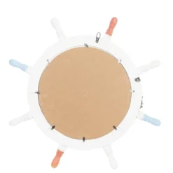 Wood Sail Boat Ship Wheel Wall Mirror With Netting Accent White - Olivia & May 39 Wood Sail Boat Ship Wheel Wall Mirror With Netting Accent White - Olivia & May -Home Decor Shop GUEST 01d78f30 c331 46ad 9ff2 767bff588466