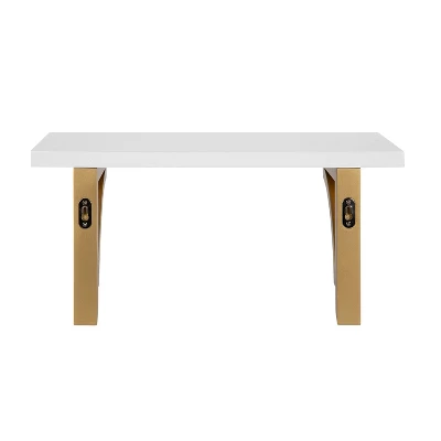 18" Corblynd Traditional Wood Wall Shelf White - Kate & Laurel All Things Decor 2 18" Corblynd Traditional Wood Wall Shelf White - Kate & Laurel All Things Decor - Image 2