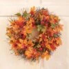 Collections Etc Berry And Autumn Leaves Twig Wreath