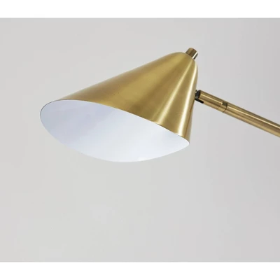 Hawthorne Floor Lamp Antique Brass - Adesso 2 Hawthorne Floor Lamp Antique Brass - Adesso - Image 2