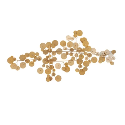 Metal Plate Wall Decor Gold - CosmoLiving By Cosmopolitan 3 Metal Plate Wall Decor Gold - CosmoLiving By Cosmopolitan - Image 3