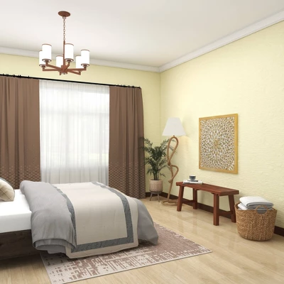 Wood Floral Handmade Intricately Carved Wall Decor With Mandala Design Light Brown - Olivia & May 8 Wood Floral Handmade Intricately Carved Wall Decor With Mandala Design Light Brown - Olivia & May - Image 8