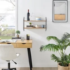 24.5" X 15.75" Severini Floating Bracket 2 Tier Wall Shelf - Danya B. -Home Decor Shop GUEST 0761778a b640 4d54 bfa3 5c2fcc369a0c