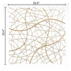 LuxenHome 26.4" Square Gold Abstract Metal Wall Decor 13 LuxenHome 26.4" Square Gold Abstract Metal Wall Decor -Home Decor Shop GUEST 07f324af 3d2d 4c64 9b61 e2aa662154f9