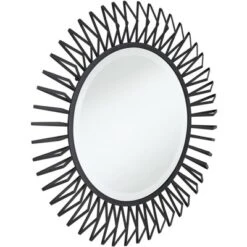 Uttermost Rays Matte Black 32 1/4" Round Sunburst Wall Mirror 9 Uttermost Rays Matte Black 32 1/4" Round Sunburst Wall Mirror -Home Decor Shop GUEST 082b14ef 06ce 4896 ac8e 44a700fa12e5