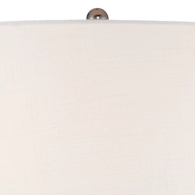 360 Lighting Mid Century Modern Table Lamps 26" High Set Of 2 Ceramic Teal Glaze Handcrafted White Empire Shade For Living Room (Colors May Vary) 2 360 Lighting Mid Century Modern Table Lamps 26" High Set Of 2 Ceramic Teal Glaze Handcrafted White Empire Shade For Living Room (Colors May Vary) - Image 2