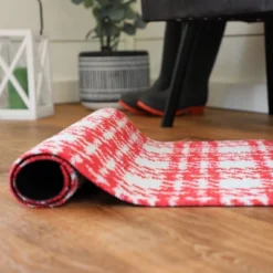 2'x3' ColorStar Hook Knit Door Mat Red - Bungalow Flooring -Home Decor Shop GUEST 08ec37bf aebb 4271 8ee5 ce736643e3dd