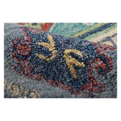 2'x3' Fair Isle Design Tufted Accent Rug Blue - Momeni