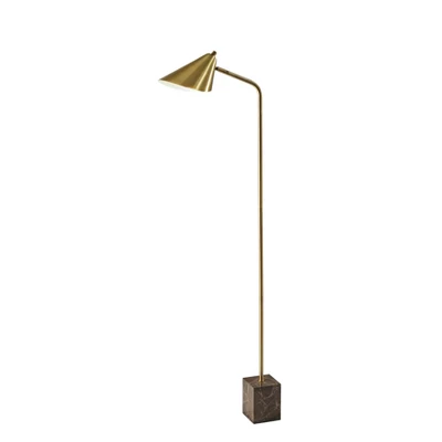 Hawthorne Floor Lamp Antique Brass - Adesso 1 Hawthorne Floor Lamp Antique Brass - Adesso