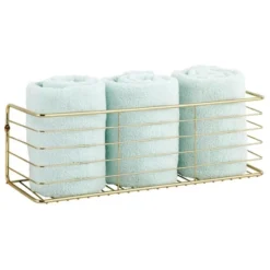 MDesign Wide Metal Wall Mount Storage Organizer Display Shelf - 2 Pack, Black -Home Decor Shop GUEST 0c049f65 8ebc 42b3 ac25 1c9de5e50c3f