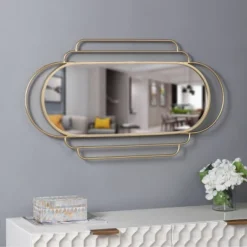 Gemma Mid-Century Modern Metal Wall Mirror Gold - StyleCraft -Home Decor Shop GUEST 0c9deb88 d719 4b27 9cd5 7d05ef64c52a