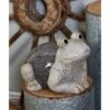 10" X 14" Magnesium Oxide Country Polystone Frog Garden Sculpture Gray - Olivia & May