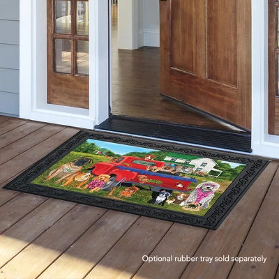 Country Pups Summer Doormat Dog Humor Indoor Outdoor 30" X 18" Briarwood Lane 2 Country Pups Summer Doormat Dog Humor Indoor Outdoor 30" X 18" Briarwood Lane - Image 2