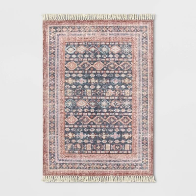 Alexandra Floral Printed Border Persian Rug Blush - Opalhouse™ 4 Alexandra Floral Printed Border Persian Rug Blush - Opalhouse™ - Image 4