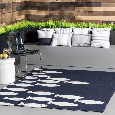 NuLOOM Hand Hooked Vivienne Indoor/ Outdoor Patio Area Rug 1 NuLOOM Hand Hooked Vivienne Indoor/ Outdoor Patio Area Rug