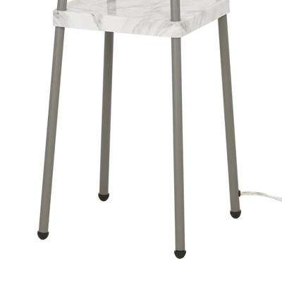 58" Metal Floor Lamp With Shelves (Includes LED Light Bulb) Gray - Cresswell Lighting 2 58" Metal Floor Lamp With Shelves (Includes LED Light Bulb) Gray - Cresswell Lighting - Image 2