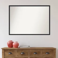 39" X 28" Non-Beveled Lucie Black Wood Wall Mirror - Amanti Art -Home Decor Shop GUEST 153bc388 9994 4d61 b7cd 8b54b9aba543