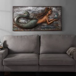 47" Three Dimensional Mermaid Handmade Decorative Wall Art - StyleCraft -Home Decor Shop GUEST 168a8784 f543 489b 9f01 95b3f7aca865