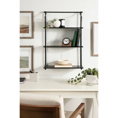 21" X 32" Walters Wood/Metal 3 Tier Shelving Black - Kate & Laurel All Things Decor 8 21" X 32" Walters Wood/Metal 3 Tier Shelving Black - Kate & Laurel All Things Decor - Image 8