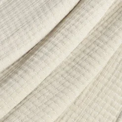 50"x60" Solid Kantha Pick Stitched Yarn Dyed Cotton Woven Throw Blanket - Lush Décor -Home Decor Shop GUEST 19f2cf4d af58 4ea8 bf35 d28a60e762fc