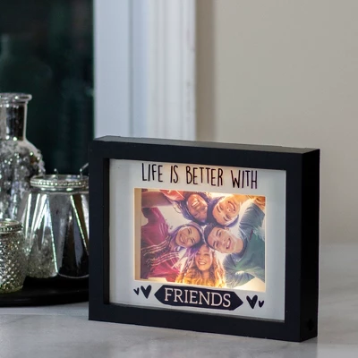 Northlight LED Lighted Life Is Better With Friends Matted Picture Frame - 4" X 6" 1 Northlight LED Lighted Life Is Better With Friends Matted Picture Frame - 4" X 6"