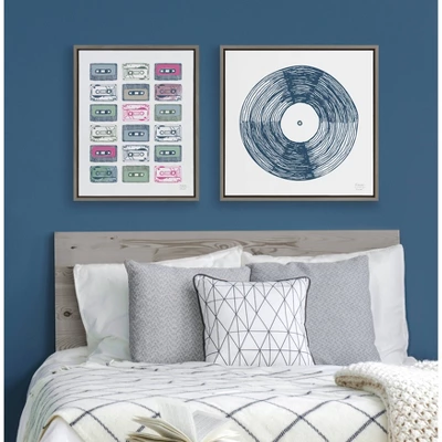 18" X 24" Sylvie Cassettes Framed Canvas Wall Art By Statement Goods Gray - Kate And Laurel 4 18" X 24" Sylvie Cassettes Framed Canvas Wall Art By Statement Goods Gray - Kate And Laurel - Image 4