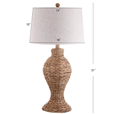 31" Elicia Seagrass Weave Table Lamp (Includes LED Light Bulb) Brown - JONATHAN Y 3 31" Elicia Seagrass Weave Table Lamp (Includes LED Light Bulb) Brown - JONATHAN Y - Image 3