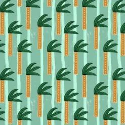 18"x18" Palm Striped Square Throw Pillow By Kendra Dandy Teal - Cloth & Company