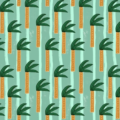 18"x18" Palm Striped Square Throw Pillow By Kendra Dandy Teal - Cloth & Company 1 18"x18" Palm Striped Square Throw Pillow By Kendra Dandy Teal - Cloth & Company