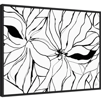 30" X 22" Sernea By Ritikia Gandhi Framed Canvas Wall Art Black - Amanti Art 1 30" X 22" Sernea By Ritikia Gandhi Framed Canvas Wall Art Black - Amanti Art