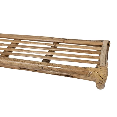 Brown Cane Wall Shelf By Foreside Home & Garden 2 Brown Cane Wall Shelf By Foreside Home & Garden - Image 2