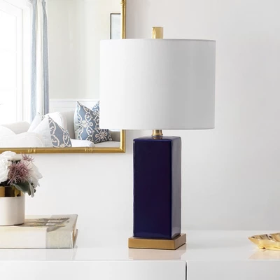 Wendi Ceramic Table Lamp - Navy - Safavieh 1 Wendi Ceramic Table Lamp - Navy - Safavieh