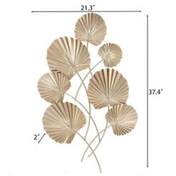 LuxenHome Gold Palm Leaf Metal Ornamental Wall Decor Wall Art -Home Decor Shop GUEST 2182b840 849a 43a5 8ed2 72414807d801
