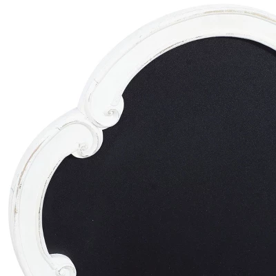 Wood Sign Arched Wall Decor With Chalkboard White - Olivia & May 2 Wood Sign Arched Wall Decor With Chalkboard White - Olivia & May - Image 2