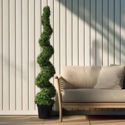 Forever Leaf 60" Spiral Boxwood In Black Pot (2 Pack), Indoor Artificial Plant For Home Decor -Home Decor Shop GUEST 24b2cb54 74db 4939 a605 6af01f44112b