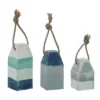 Transpac Wood 7 In. Buoy Block Decor Set Of 3