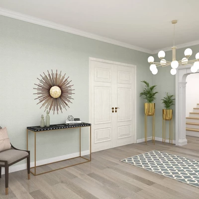 Metal Sunburst Wall Decor With Capiz Accent Gold - Olivia & May 2 Metal Sunburst Wall Decor With Capiz Accent Gold - Olivia & May - Image 2