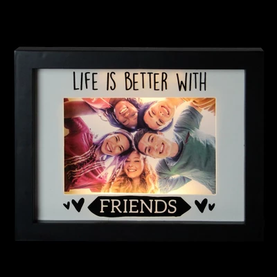 Northlight LED Lighted Life Is Better With Friends Matted Picture Frame - 4" X 6" 2 Northlight LED Lighted Life Is Better With Friends Matted Picture Frame - 4" X 6" - Image 2