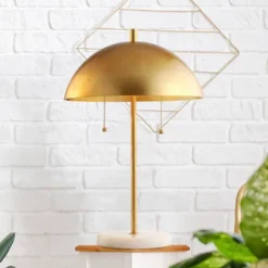20.7" Metal Dome Table Lamp With Marble Base (Includes LED Light Bulb) Gold/White - Jonathan Y 7 20.7" Metal Dome Table Lamp With Marble Base (Includes LED Light Bulb) Gold/White - Jonathan Y -Home Decor Shop GUEST 26d054b1 16fd 4564 970f 53fad65b81d9