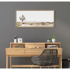 18" X 40" Sylvie Lone Joshua Tree By Amy Peterson Art Studio Framed Wall Canvas Natural - Kate & Laurel All Things Decor -Home Decor Shop GUEST 27b41045 d247 4993 a20f 5fd5f3864054