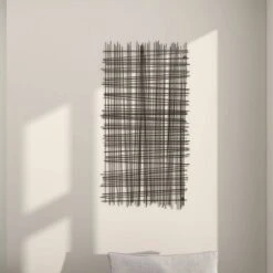 Metal Geometric Overlapping Lines Cross Hatch Wall Decor Black - Olivia & May -Home Decor Shop GUEST 287a6433 029f 45b7 8974 4b34d43f0de0