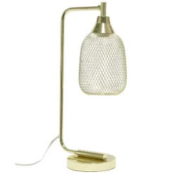 Industrial Mesh Desk Lamp Gold - Lalia Home -Home Decor Shop GUEST 29bd1499 a6cd 4c1e bce9 09a35e76a485
