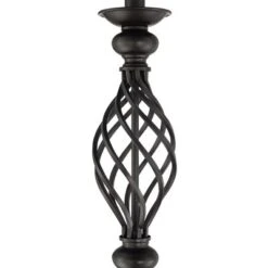 Franklin Iron Works Annie Rustic Floor Lamp Standing 63" Tall Bronze Iron Scroll Cream Hardback Drum Shade For Living Room Bedroom Office House Home -Home Decor Shop GUEST 2a8e9c42 5397 4e40 8ee9 21cb0b813d5c