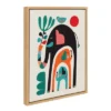 18" X 24" Sylvie Three Elephants Framed Canvas Wall Art By Rachel Lee Natural - Kate And Laurel