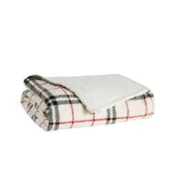 50"x60" Popcorn Plaid High Pile Fleece Plush Reversible Throw Blanket - London Fog -Home Decor Shop GUEST 2d8fd9c6 4d5e 4703 a664 3da192454820