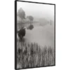 23" X 33" Lakeside Mist By Monte Nagler Framed Canvas Wall Art Print - Amanti Art